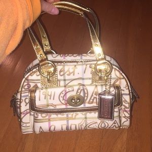 Coach structured studded handbag